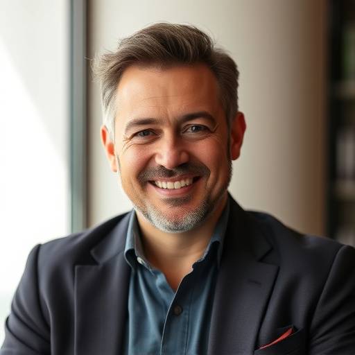 Ritratto sorridente di Marco Rossi, imprenditore di Milano