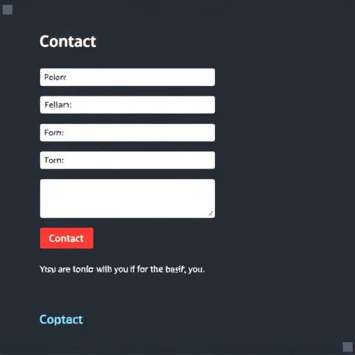 Un modulo di contatto con campi ben etichettati e istruzioni chiare per l'invio di richieste di informazioni.
